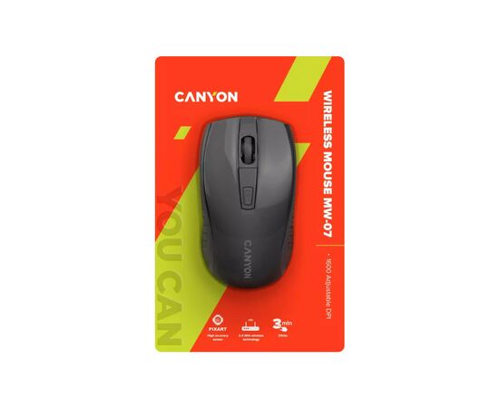Мышка Canyon MW-7 Wireless Black (CNE-CMSW07B), изображение 6 Мышка Canyon MW-7 Wireless Black (CNE-CMSW07B), изображение 6