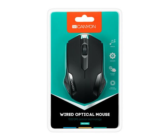 Мышка Canyon CM-02 USB Black (CNE-CMS02B), изображение 4 Мышка Canyon CM-02 USB Black (CNE-CMS02B), изображение 4