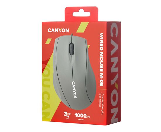 Мышка Canyon M-05 USB Dark Grey (CNE-CMS05DG), изображение 4 Мышка Canyon M-05 USB Dark Grey (CNE-CMS05DG), изображение 4