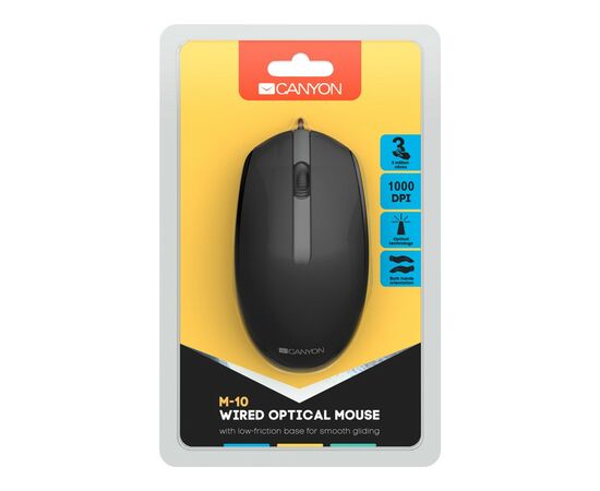 Мишка Canyon M-10 USB Black (CNE-CMS10B), зображення 6 Мишка Canyon M-10 USB Black (CNE-CMS10B), зображення 6