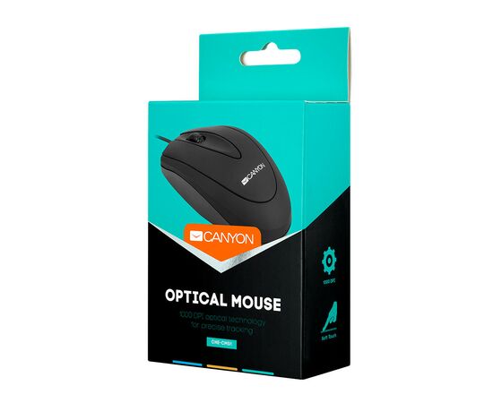 Мишка Canyon CM-1 USB Black (CNE-CMS1), зображення 3 Мишка Canyon CM-1 USB Black (CNE-CMS1), зображення 3