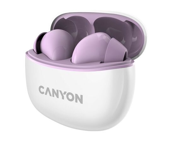 Наушники Canyon TWS-5 Purple (CNS-TWS5PU), изображение 2 Наушники Canyon TWS-5 Purple (CNS-TWS5PU), изображение 2