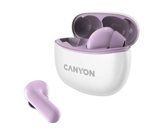 Наушники Canyon TWS-5 Purple (CNS-TWS5PU), изображение 3 Наушники Canyon TWS-5 Purple (CNS-TWS5PU), изображение 3