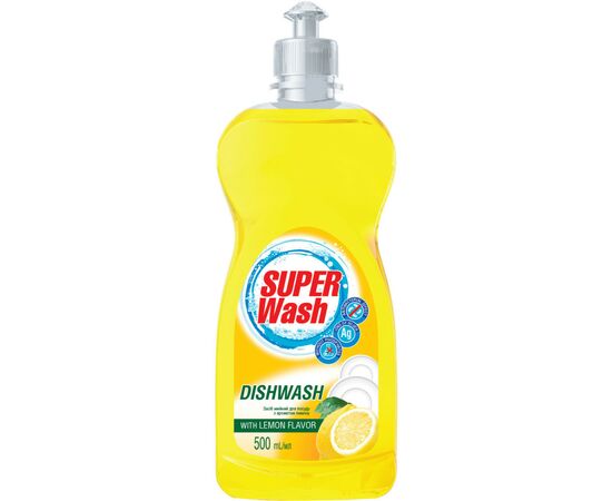 Средство для ручного мытья посуды Super Wash Лимон 500 мл (4820096034040)