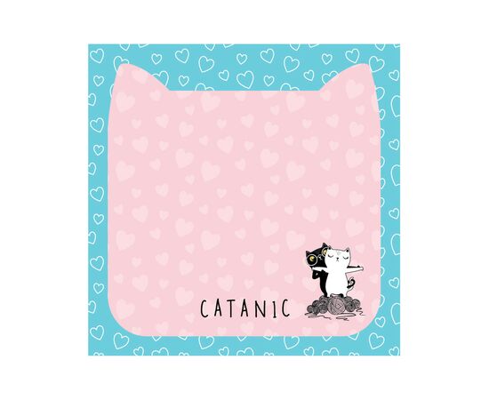 Папір для нотаток Kite з клейким шаром Catanic 70х70 мм, 50 аркушів (K22-298-3)