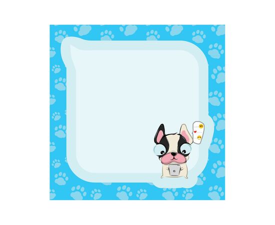 Папір для нотаток Kite з клейким шаром Chat dog 70х70 мм, 50 аркушів (K22-298-4)