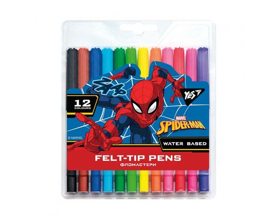 Фломастери Yes Marvel.Spiderman, 12 кольорів (650478)