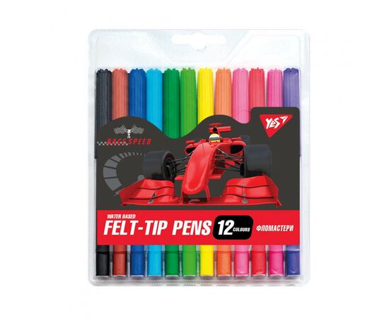 Фломастери Yes Race legend, 12 кольорів (650480)