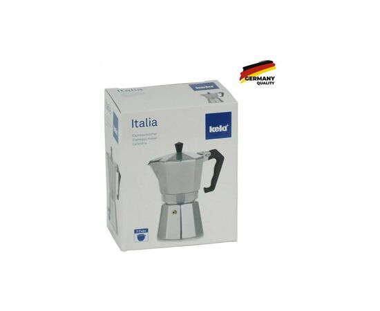 Гейзерна кавоварка Kela Italia 150 мл 3 Cap Silver (10590), зображення 2 Гейзерна кавоварка Kela Italia 150 мл 3 Cap Silver (10590), зображення 2
