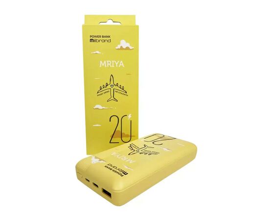 Батарея универсальная Mibrand 20000 mAh Mriya Yellow (8592112011897), изображение 5