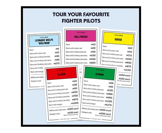 Настольная игра Winning Moves Top Gun Monopoly (WM00548-EN1-6), изображение 9 Настольная игра Winning Moves Top Gun Monopoly (WM00548-EN1-6), изображение 9