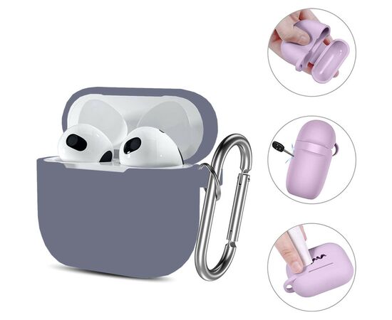 Чехол для наушников BeCover Silicon для Apple AirPods (3nd Gen) Light Purple (707183), изображение 3