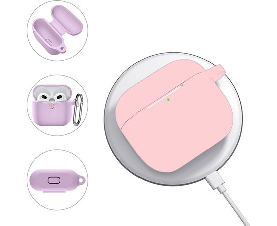 Чехол для наушников BeCover Silicon для Apple AirPods (3nd Gen) Pink (707185), изображение 4 Чехол для наушников BeCover Silicon для Apple AirPods (3nd Gen) Pink (707185), изображение 4