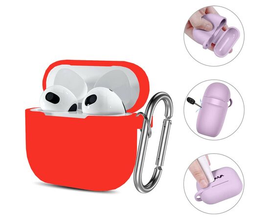 Чехол для наушников BeCover Silicon для Apple AirPods (3nd Gen) Red (707186), изображение 3 Чехол для наушников BeCover Silicon для Apple AirPods (3nd Gen) Red (707186), изображение 3