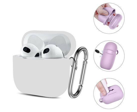 Чехол для наушников BeCover Silicon для Apple AirPods (3nd Gen) White (707184), изображение 3 Чехол для наушников BeCover Silicon для Apple AirPods (3nd Gen) White (707184), изображение 3