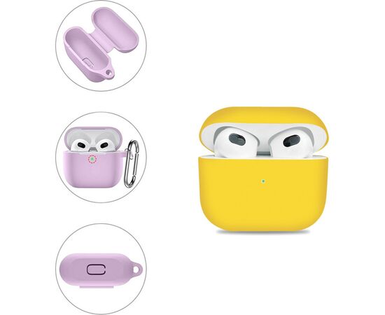 Чехол для наушников BeCover Silicon для Apple AirPods (3nd Gen) Yellow (707233), изображение 3 Чехол для наушников BeCover Silicon для Apple AirPods (3nd Gen) Yellow (707233), изображение 3