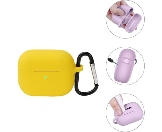 Чехол для наушников BeCover Silicon для Apple AirPods (3nd Gen) Yellow (707233), изображение 4 Чехол для наушников BeCover Silicon для Apple AirPods (3nd Gen) Yellow (707233), изображение 4