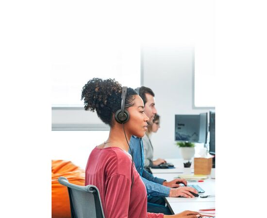 Наушники Logitech Zone Wired USB UC Graphite (981-000875), изображение 6 Наушники Logitech Zone Wired USB UC Graphite (981-000875), изображение 6