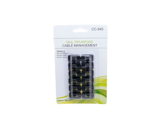 Тримач для кабелю Extradigital CC-945 Cable Clips,, Black (KBC1712), зображення 4 Тримач для кабелю Extradigital CC-945 Cable Clips,, Black (KBC1712), зображення 4
