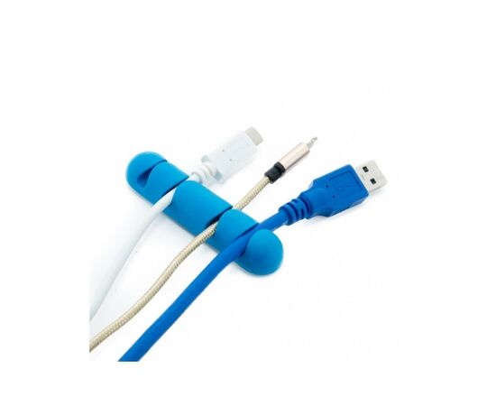 Держатель для кабеля Extradigital CC-957 Cable Clips, Black/Blue (KBC1700), изображение 4 Держатель для кабеля Extradigital CC-957 Cable Clips, Black/Blue (KBC1700), изображение 4