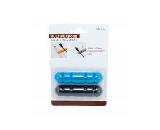 Держатель для кабеля Extradigital CC-957 Cable Clips, Black/Blue (KBC1700), изображение 5 Держатель для кабеля Extradigital CC-957 Cable Clips, Black/Blue (KBC1700), изображение 5
