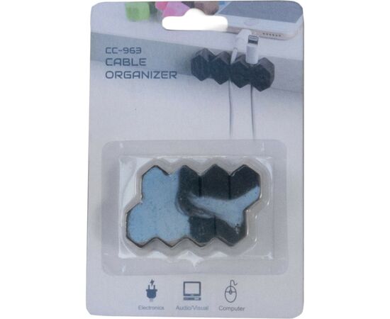 Держатель для кабеля Extradigital CC-963 Cable Clips, Black (KBC1808), изображение 4 Держатель для кабеля Extradigital CC-963 Cable Clips, Black (KBC1808), изображение 4