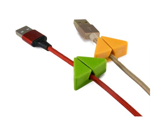 Держатель для кабеля Extradigital CC-965 Cable Clips, Green/Orange (KBC1802), изображение 2 Держатель для кабеля Extradigital CC-965 Cable Clips, Green/Orange (KBC1802), изображение 2