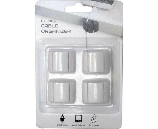 Держатель для кабеля Extradigital CC-966 Cable Clips, White (KBC1883), изображение 5 Держатель для кабеля Extradigital CC-966 Cable Clips, White (KBC1883), изображение 5