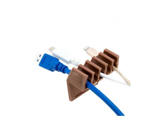 Держатель для кабеля Extradigital CC-902 Cable Clips, Brown (KBC1707), изображение 5 Держатель для кабеля Extradigital CC-902 Cable Clips, Brown (KBC1707), изображение 5