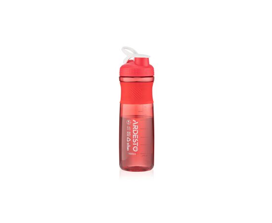 Пляшка для води Ardesto Smart Bottle 1000 мл Red (AR2204TR), зображення 5 Пляшка для води Ardesto Smart Bottle 1000 мл Red (AR2204TR), зображення 5
