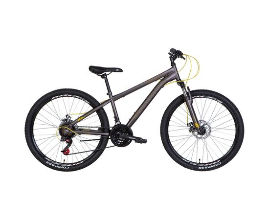 Велосипед Discovery 26" Rider AM DD рама-16" 2022 Dark Grey/Yellow (OPS-DIS-26-526)