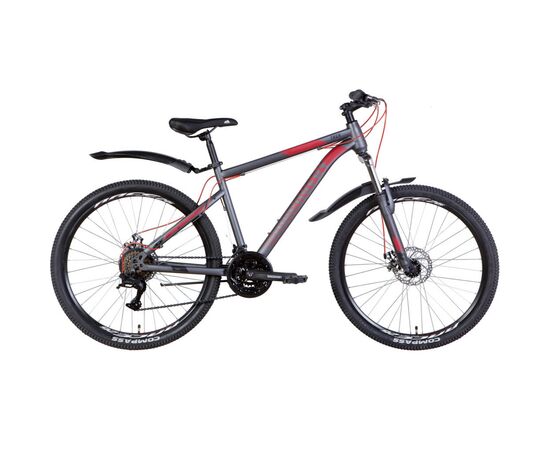 Велосипед Discovery 26" Trek AM DD рама-15" 2022 Grey/Red (OPS-DIS-26-477)