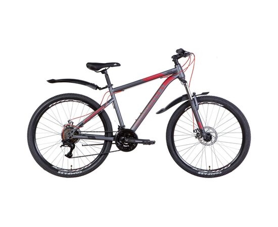 Велосипед Discovery 26" Trek AM DD рама-13" 2022 Grey/Red (OPS-DIS-26-471)