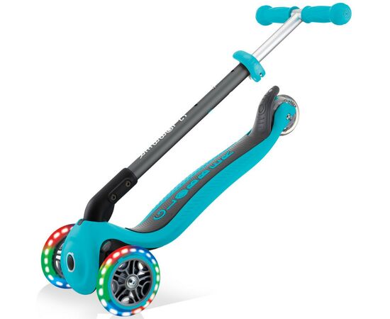 Самокат Globber Primo Foldable Lights бирюзовый (432-105-2), изображение 8 Самокат Globber Primo Foldable Lights бирюзовый (432-105-2), изображение 8
