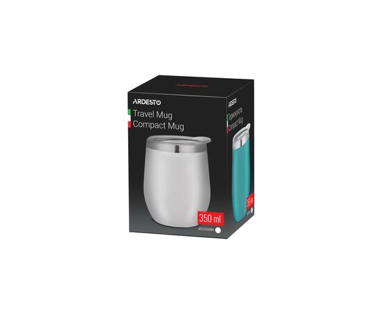 Термокружка Ardesto Compact Mug 350 мл White (AR2635MMW), изображение 5 Термокружка Ardesto Compact Mug 350 мл White (AR2635MMW), изображение 5
