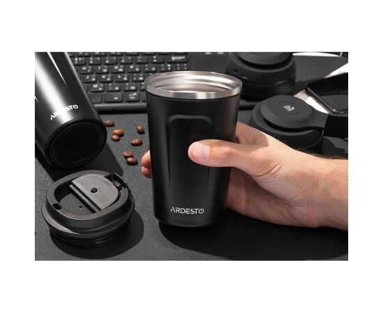 Термокружка Ardesto Urban 380 мл Black (AR2638CMB), изображение 2