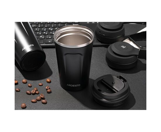 Термокружка Ardesto Urban 380 мл Black (AR2638CMB), изображение 4