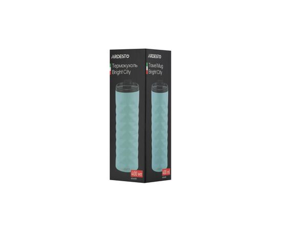 Термокружка Ardesto Bright City 400 мл Green (AR2640GR), изображение 6 Термокружка Ardesto Bright City 400 мл Green (AR2640GR), изображение 6