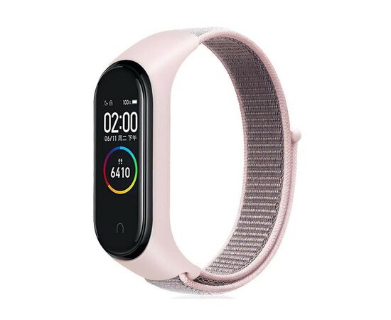 Ремешок для фитнес браслета BeCover Nylon Style для Xiaomi Mi Smart Band 7 Pink-Gray (707666)