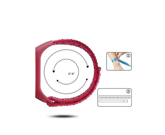 Ремешок для фитнес браслета BeCover Nylon Style для Xiaomi Mi Smart Band 7 Red (707670), изображение 4 Ремешок для фитнес браслета BeCover Nylon Style для Xiaomi Mi Smart Band 7 Red (707670), изображение 4