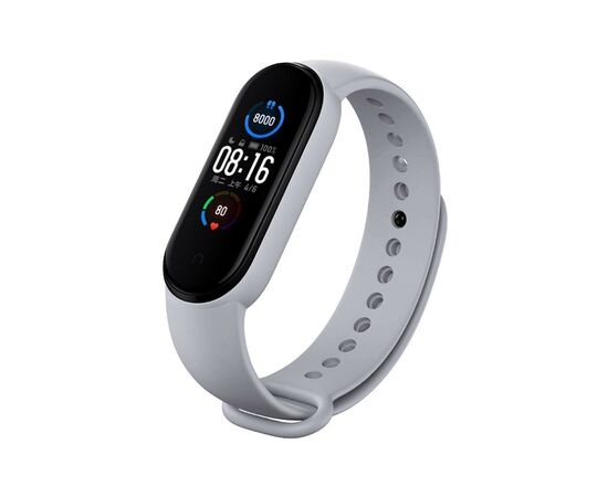 Ремешок для фитнес браслета BeCover Silicone для Xiaomi Mi Smart Band 5/6/7 Light Gray (705432)