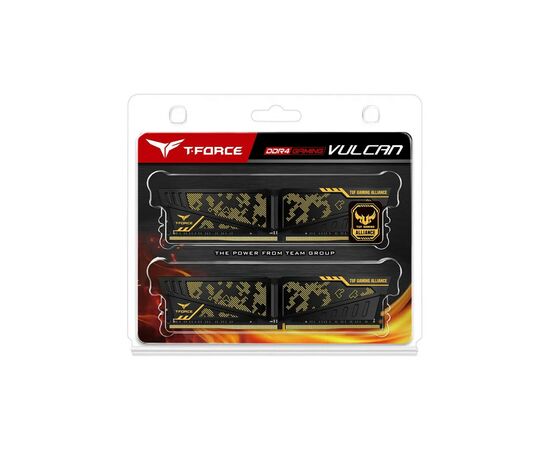 Модуль памяти для компьютера DDR4 16GB (2x8GB) 3200 MHz Vulcan TUF Yellow Team (TLTYD416G3200HC16CDC01), изображение 3 Модуль памяти для компьютера DDR4 16GB (2x8GB) 3200 MHz Vulcan TUF Yellow Team (TLTYD416G3200HC16CDC01), изображение 3