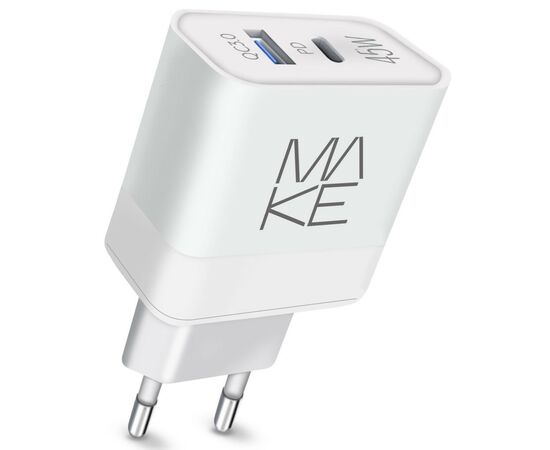 Зарядное устройство MAKE 45W PD+QC White (MCW-325PWH)