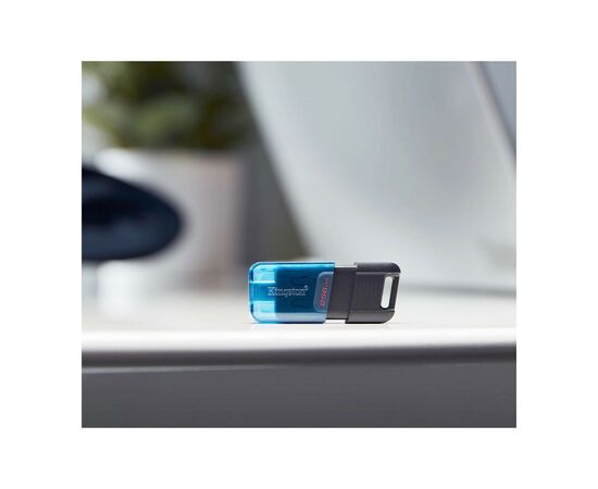 USB флеш накопитель Kingston 64GB DataTraveler 80 M USB-C 3.2 Blue/Black (DT80M/64GB), изображение 5 USB флеш накопитель Kingston 64GB DataTraveler 80 M USB-C 3.2 Blue/Black (DT80M/64GB), изображение 5