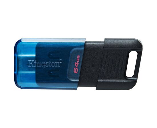 USB флеш накопитель Kingston 64GB DataTraveler 80 M USB-C 3.2 Blue/Black (DT80M/64GB)
