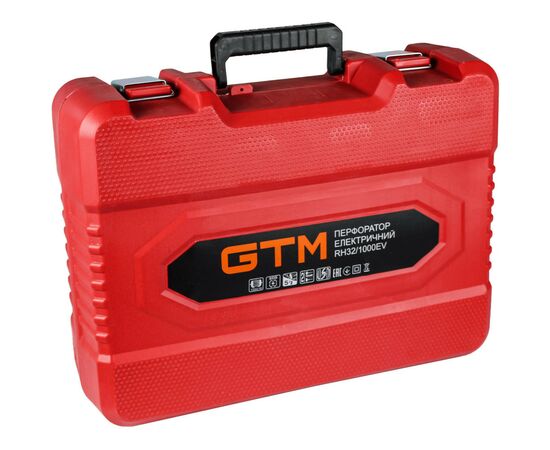 Перфоратор GTM RH32/1000EV 1050Вт, 0-820об/хв, 5Дж (RH32/1000EV), изображение 3 Перфоратор GTM RH32/1000EV 1050Вт, 0-820об/хв, 5Дж (RH32/1000EV), изображение 3