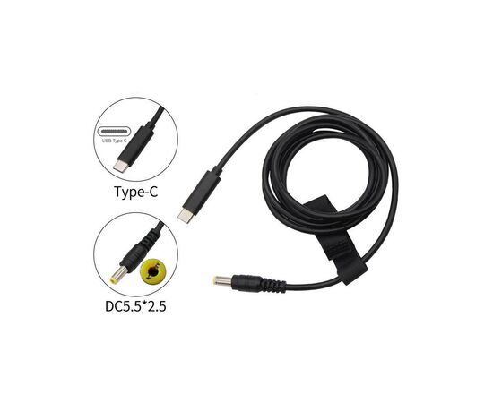 Кабель питания USB Type-C to DC-5.5-2.5 XoKo (XK-DC5525), изображение 3 Кабель питания USB Type-C to DC-5.5-2.5 XoKo (XK-DC5525), изображение 3