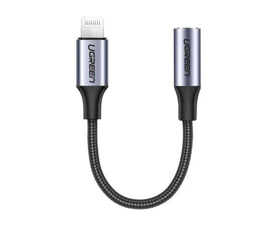 Перехідник Lightning to 3.5mm 10cm Headphone Jack Adapter Model US211 gray Ugreen (30756)