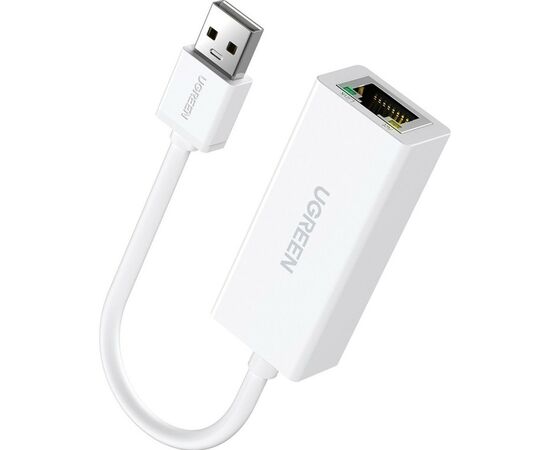 Перехідник USB2.0 to Ethernet RJ45 10/100 Mb CR110 white Ugreen (20253)