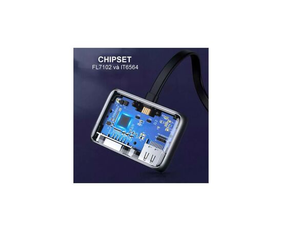 Переходник USB2.0 to HDMI+VGA (HDMI 1.4b 3D/4K*2K30Hz+VGA 1080P60Hz CM303) black Ugreen (70549), изображение 2 Переходник USB2.0 to HDMI+VGA (HDMI 1.4b 3D/4K*2K30Hz+VGA 1080P60Hz CM303) black Ugreen (70549), изображение 2